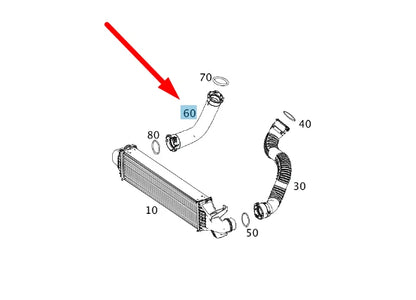 NEW MERCEDES-BENZ CLA C117 RIGHT CHARGE AIR COOLER HOSE A2465280682