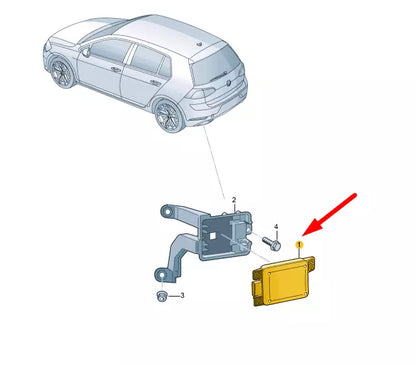 NEW VW GOLF MK8 REAR RIGHT LANE CHANGE ASSIST CONTROL UNIT 2Q0907686D ORIGINAL