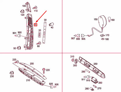 NEW MERCEDES-BENZ VITO W639 REAR LEFT BOTTOM TAIL LIGHT A6398200164 ORIGINAL