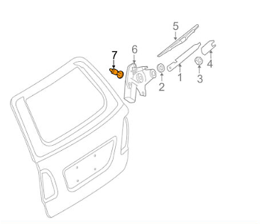 NEW MERCEDES BENZ R W251 REAR WASHER JET NOZZLE A2518600747 ORIGINAL