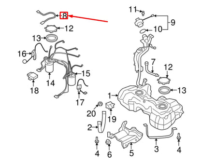 NEW VOLKSWAGEN GOLF 5K MK6 FUEL TANK WIRE 1J0201142A ORIGINAL