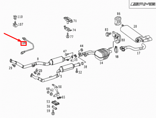 NEW MERCEDES-BENZ E W210 LAMBDA SENSOR A0005408517 ORIGINAL