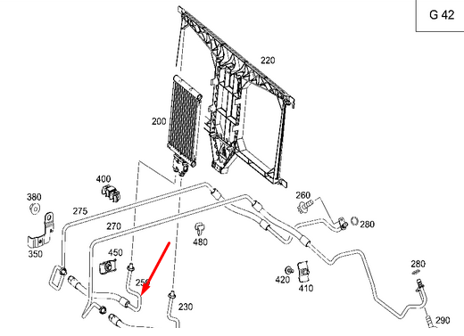 NEW MERCEDES-BENZ SPRINTER 906 OIL COOLER RETURN HOSE A9062770900 ORIGINAL