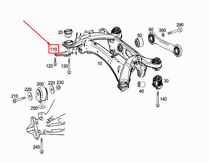 new mercedes-benz e cabrio a207 rear right axle end stop a2073520246 original