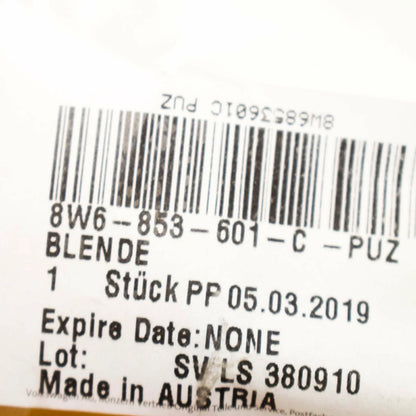 NEW AUDI S5 8W6 FRONT LEFT FENDER WING S-LINE TRIM LOGO 8W6853601CPUZ