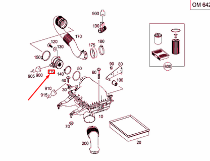 NEW MERCEDES-BENZ SPRINTER 906 MASS AIR FLOW SENSOR A0000943448 ORIGINAL