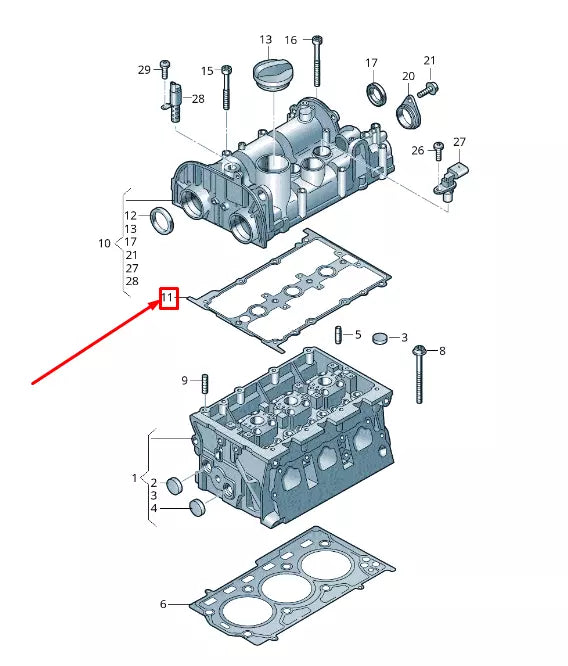 NEW VW TOURAN 5T CYLINDER HEAD COVER GASKET 04E103483S