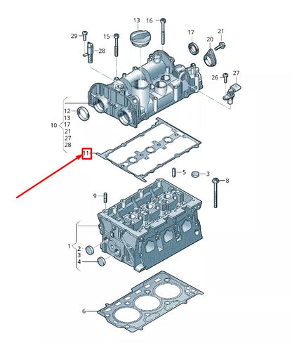 NEW VW TOURAN 5T CYLINDER HEAD COVER GASKET 04E103483S