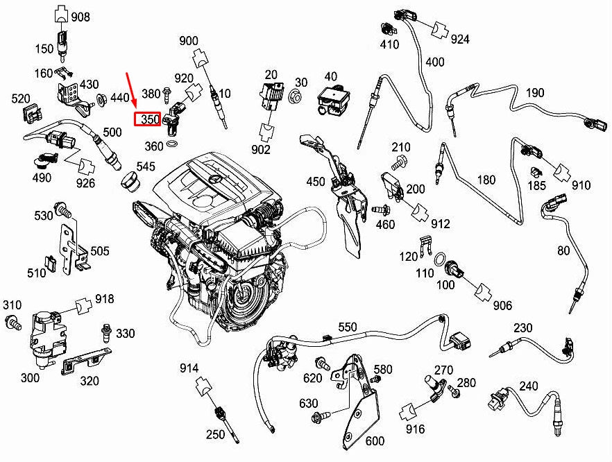 NEW MERCEDES-BENZ A W176 CYLINDER HEAD COVER POSITION SENSOR A6079050700
