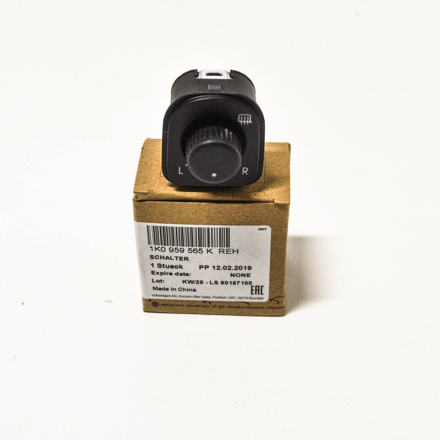 NEW VW EOS ELECTRIC MIRROR CONTROL SWITCH LHD 1K0959565KREH ORIGINAL