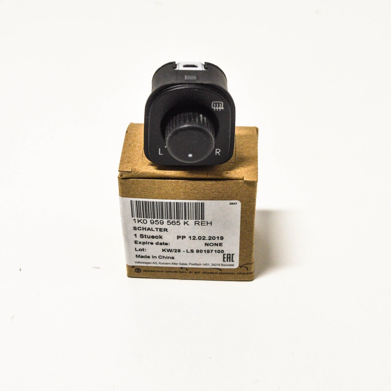 NEW VW EOS ELECTRIC MIRROR CONTROL SWITCH LHD 1K0959565KREH ORIGINAL