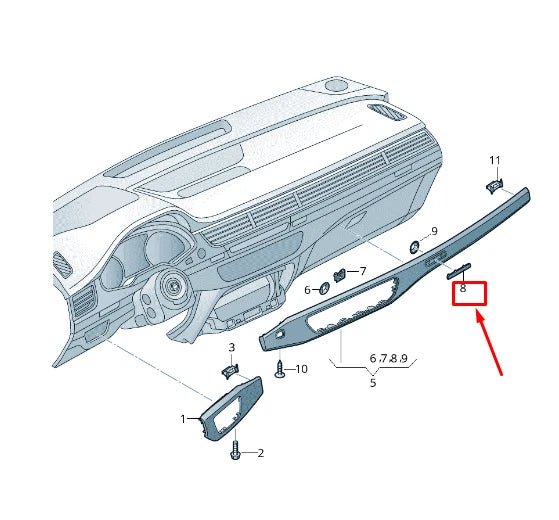 NEW AUDI A4 AVANT B9 DASHBOARD EMBLEM 'QUATTRO' 8W0853191A3Q7 ORIGINAL