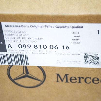 NEW MERCEDES-BENZ C W205 FRONT RIGHT DOOR MIRROR GLASS LHD A0998100616 ORIGINAL