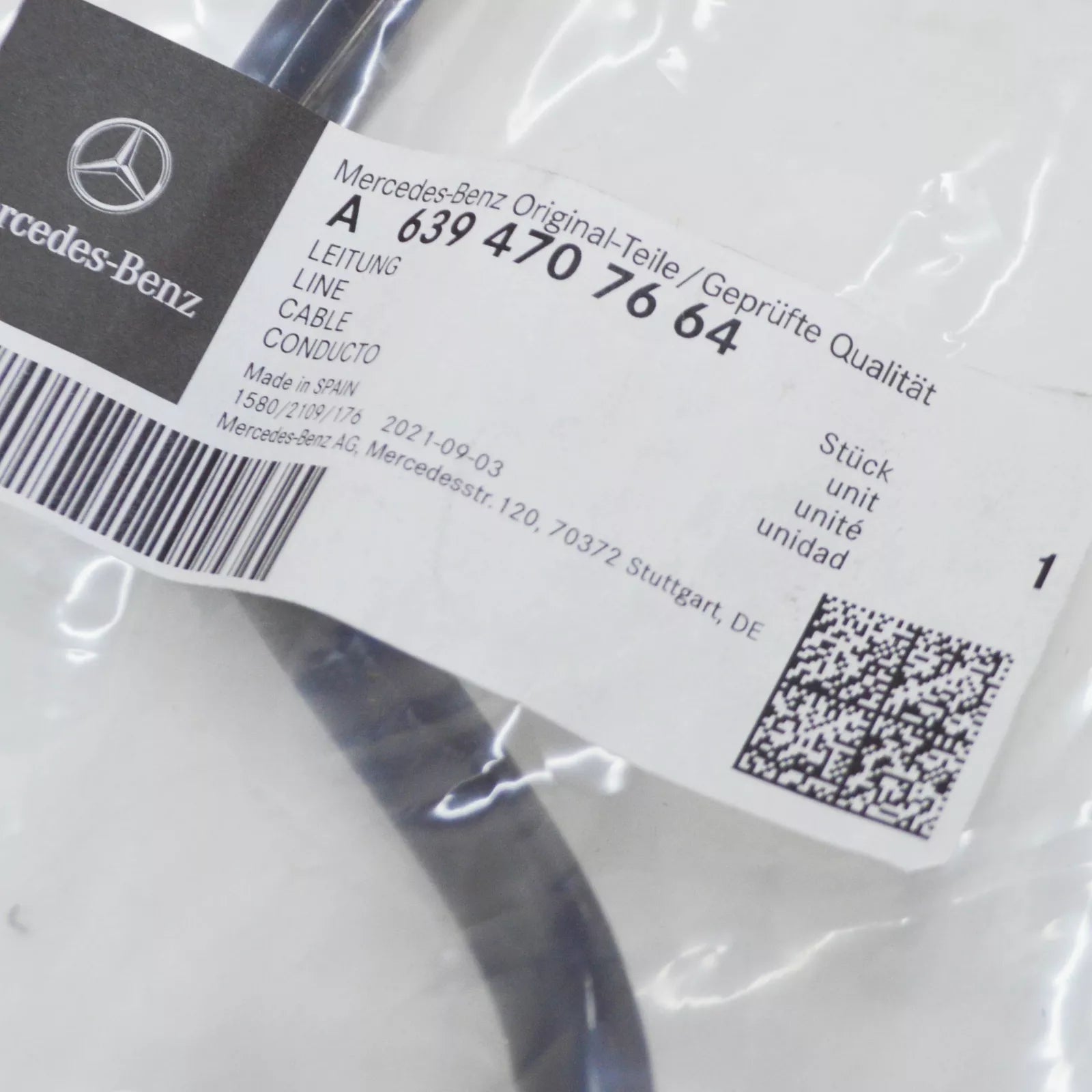 NEW MERCEDES-BENZ VITO W639 FUEL FEED LINE A6394707664 ORIGINAL