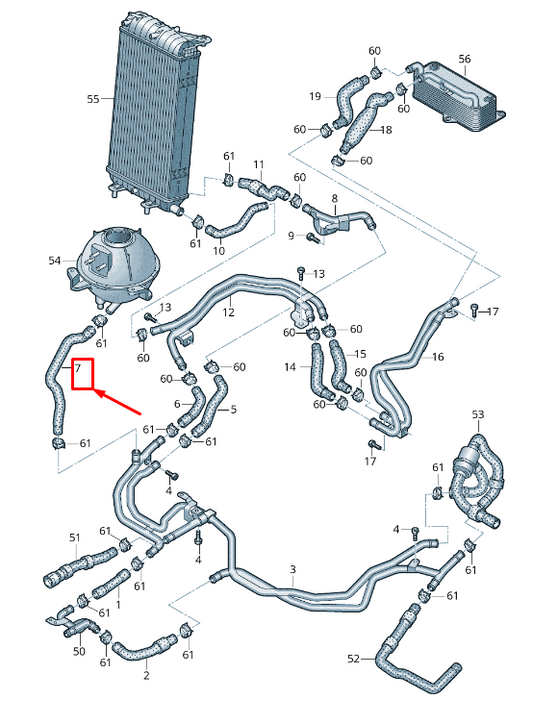 new audi r8 spyder 4s engine coolant hose 4s0121106a original