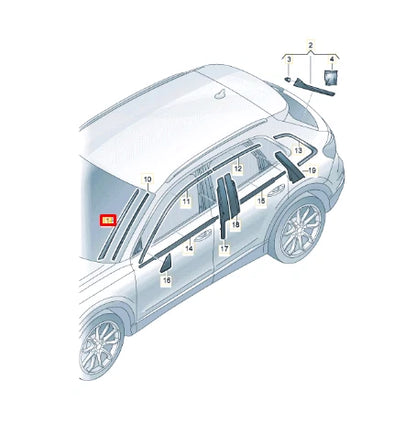 NEW AUDI Q3 F3 FRONT WINDSHIELD LEFT WATER DEFLECTOR TRIM 83A854327C9B9