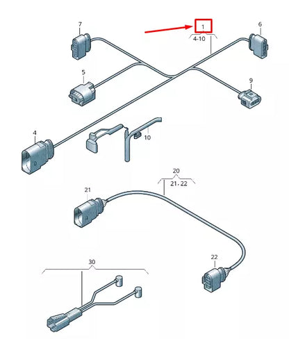 NEW VW SHARAN 7N FUEL PUMP WIRING HARNESS 7N0971727E