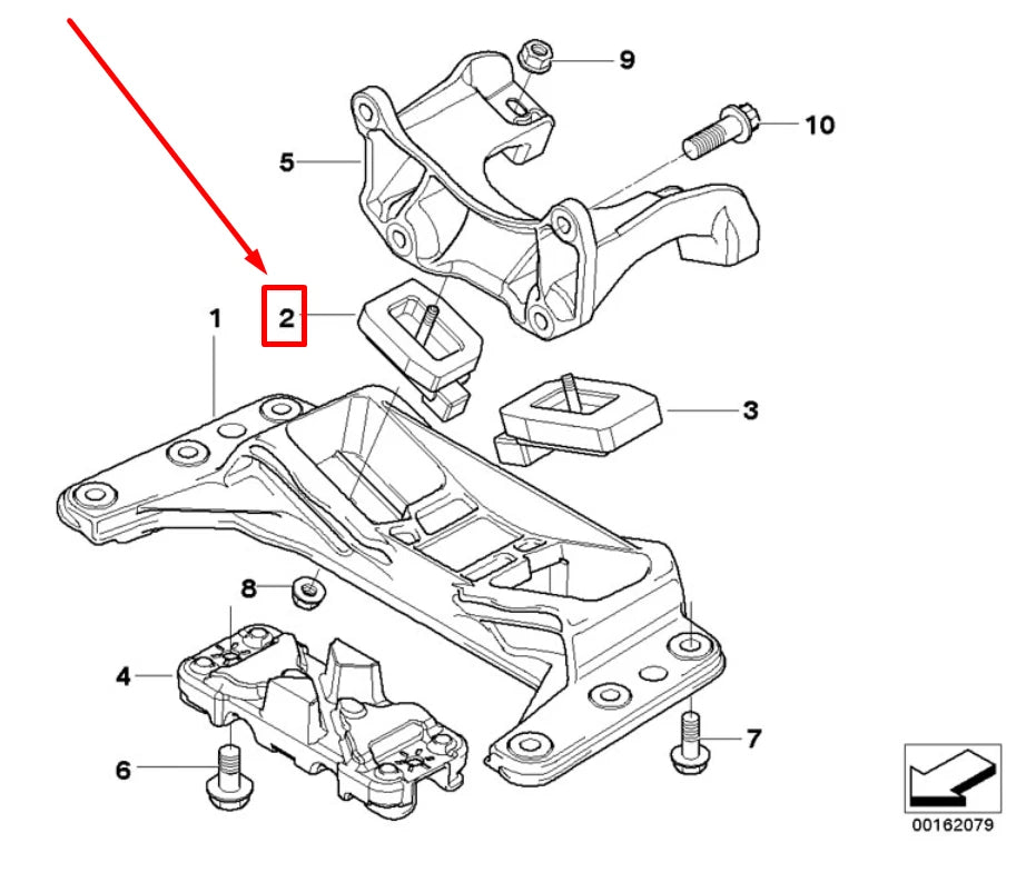 NEW BMW 5 E60 AUTOMATIC TRANSMISSION MOUNT 6771741 22316771741 ORIGINAL