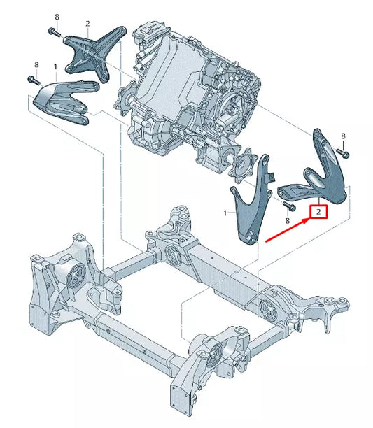 NEW AUDI E-TRON GEN REAR LEFT ENGINE SUPPORT 4KE199605M