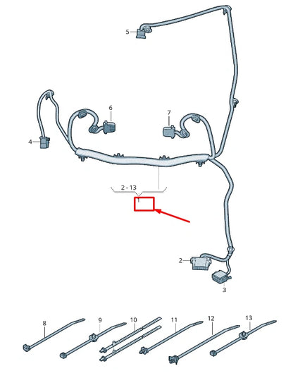 NEW AUDI A6 4A C8 LEFT BACKREST ADJUSTMENT WIRING HARNESS 4K0971369S