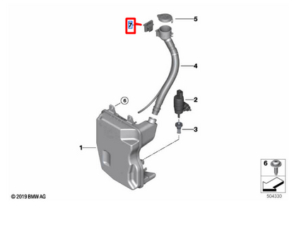 new bmw 1 f40 windshield cleaning adapter 61667478085 original