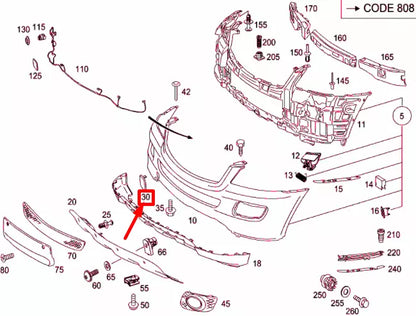NEW MERCEDES-BENZ ML W164 FRONT BUMPER TOW EYE COVER A16488548239999 ORIGINAL