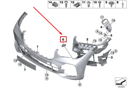 NEW BMW X5 G05 FRONT LEFT PMA SENSOR MOUNTING 51118069241 8069241 ORIGINAL