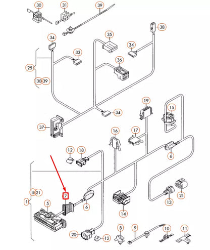 NEW VW GOLF MK5 FRONT DOOR HARNESS BOOT WITH RETAINING FRAME 1K0959843C