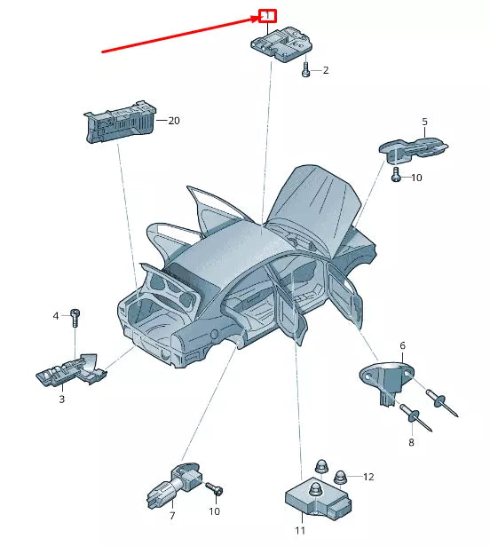 NEW AUDI Q5 8R SLIDING ROOF MOTOR 7N0959591B ORIGINAL