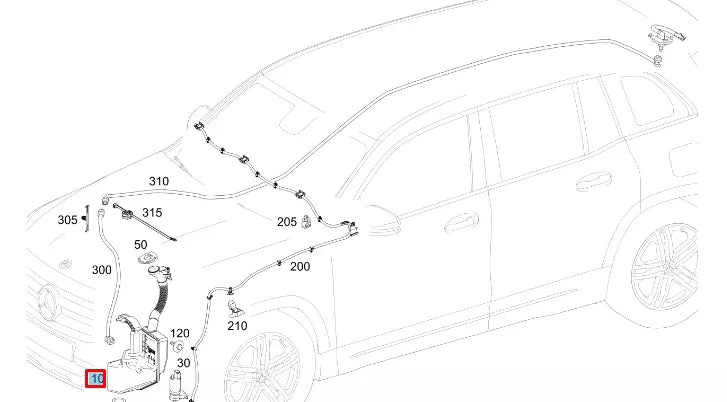 NEW MERCEDES-BENZ GLB X247 WINDSHIELD WASHER TANK A2478690500 ORIGINAL
