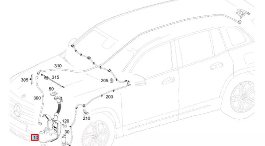 NEW MERCEDES-BENZ GLB X247 WINDSHIELD WASHER TANK A2478690500 ORIGINAL
