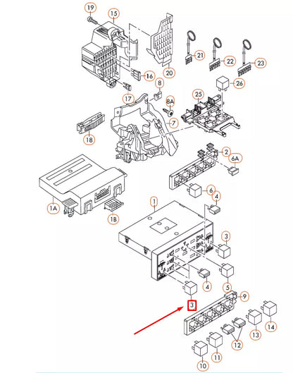 NEW AUDI A3 8P MULTIFUNCTION RELAY 1K0951253A ORIGINAL