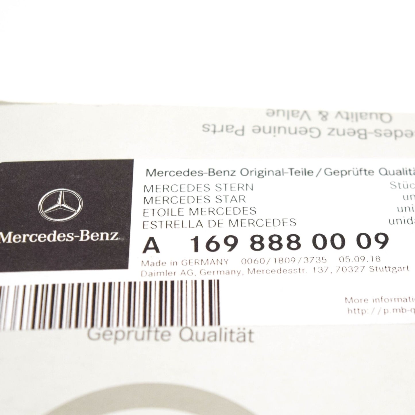 NEW MB A W169 FRONT BUMPER BONNET HOOD EMBLEM BADGE A1698880009 ORIGINAL