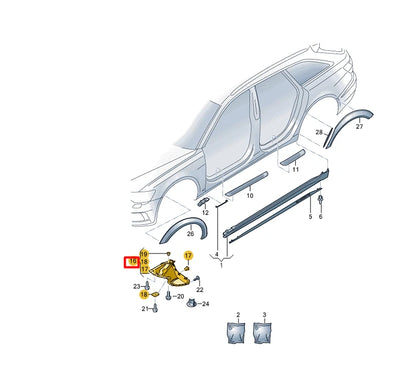 NEW AUDI A6 C8 FRONT RIGHT WHEEL SPOILER 4K9853888 ORIGINAL