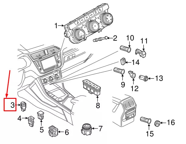NEW VW TIGUAN AD IGNITION START-STOP BUTTON 5NB959839A3Q7 5NB959839A 3Q7