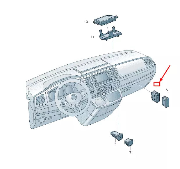 NEW VW TRANSPORTER VI T6 USB CONNECTOR 3G0035222C