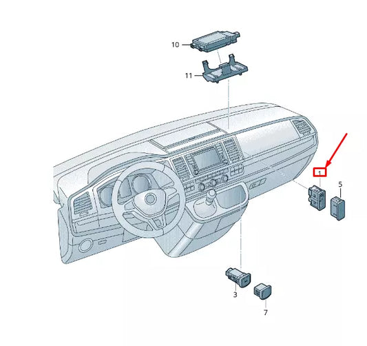 NEW VW TRANSPORTER VI T6 USB CONNECTOR 3G0035222C