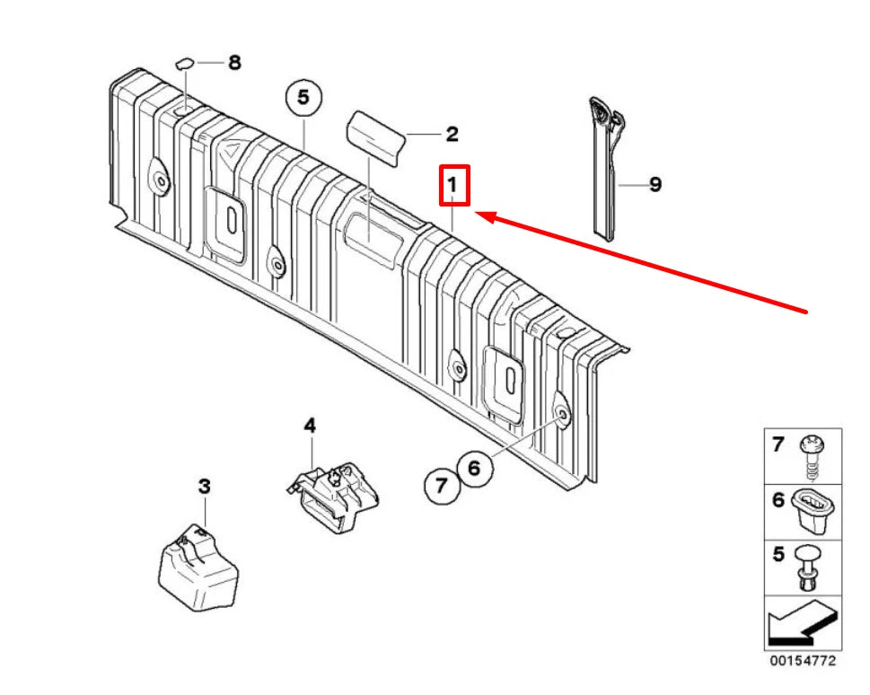 NEW BMW 3 COUPE E92 TRUNK LOCK TRIM 51477122400 7122400 ORIGINAL
