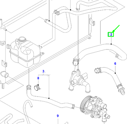 new ford transit mk3 radiator cooling system upper hose 4042235 original