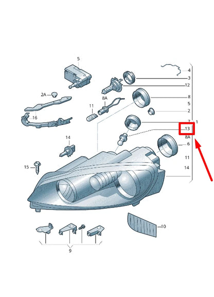NEW VW GOLF VI 5K1 TURN SIGNAL LIGHT BULB N10733102 ORIGINAL