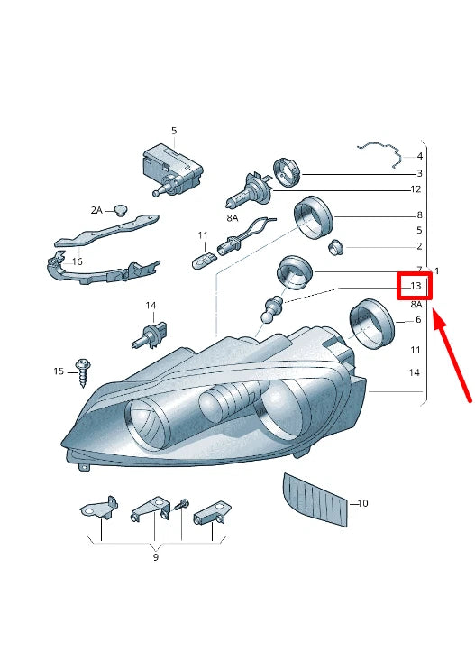 NEW VW GOLF VI 5K1 TURN SIGNAL LIGHT BULB N10733102 ORIGINAL