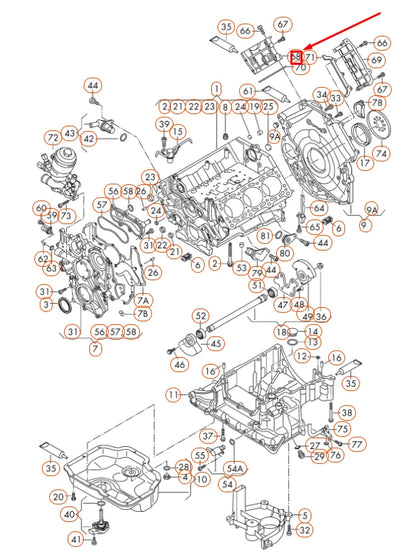 NEW AUDI A4 B8 CYLINDER HEAD TIMING COVER CYLINDER 1-3 059109130AG ORIGINAL