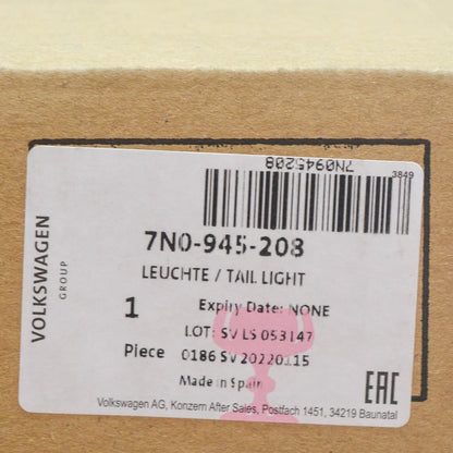 NEW VW SHARAN 7N REAR RIGHT TAILLIGHT LAMP 7N0945208 ORIGINAL