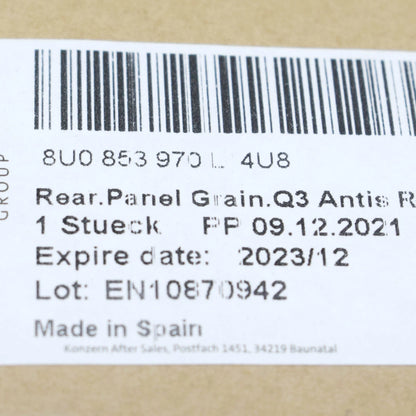 NEW AUDI Q3 8U REAR RIGHT LOWER DOOR MOLDING TRIM 8U0853970L4U8