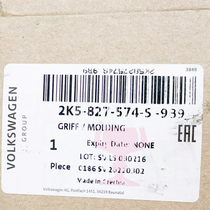 NEW VW CADDY 2K REAR BACK DOOR GRIP MOLDING 2K5827574S9B9