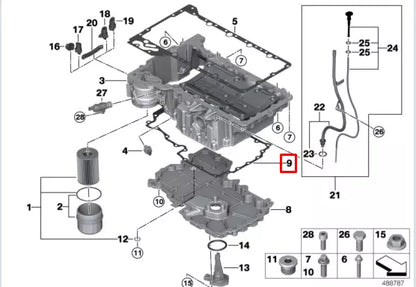 NEW BMW 5 G30 ENGINE OIL PAN GASKET 11138601065 ORIGINAL