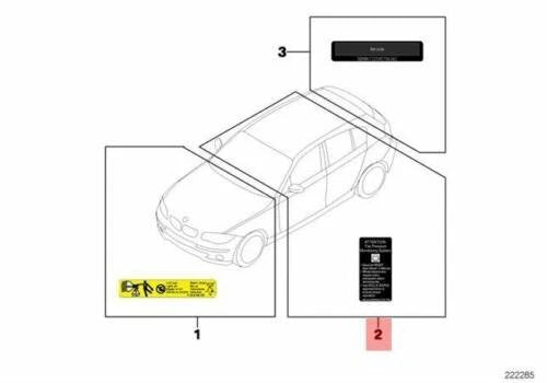 NEW BMW E39 E46 E60 E61N RUN IN INSTRUCTION BADGE EMBLEM 2122135 71212122135