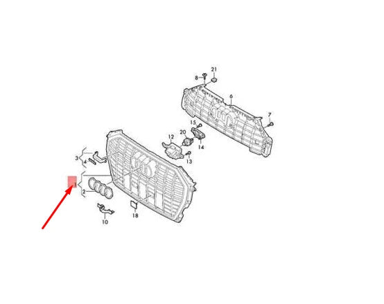 NEW AUDI Q3 F3 RADIATOR GRILLE 83A853651FCKA 83A853651F CKA ORIGINAL