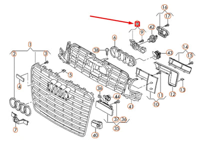 NEW AUDI A8 4H D4 RADIATOR GRILLE BRACKET 4H0853232