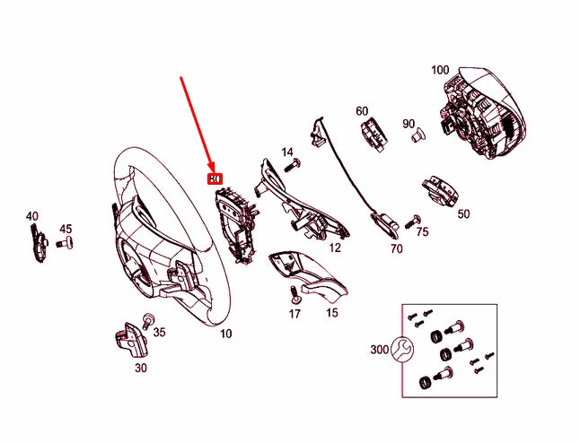 NEW MERCEDES-BENZ C W205 STEERING WHEEL CONTACT PLATE A0994641400